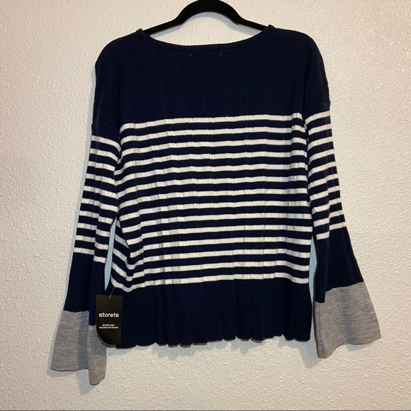 Storets NWT Amber Stripe Color Block Pullover - Picture 3 of 10